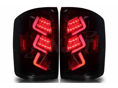 Winjet Black LED Tail Lights CTWJ-0439-GBC | RealTruck