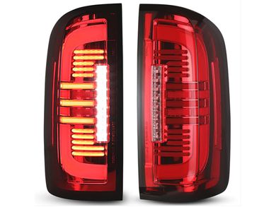 Winjet Red and Chrome LED Tail Lights CTWJ-0712-CR | RealTruck