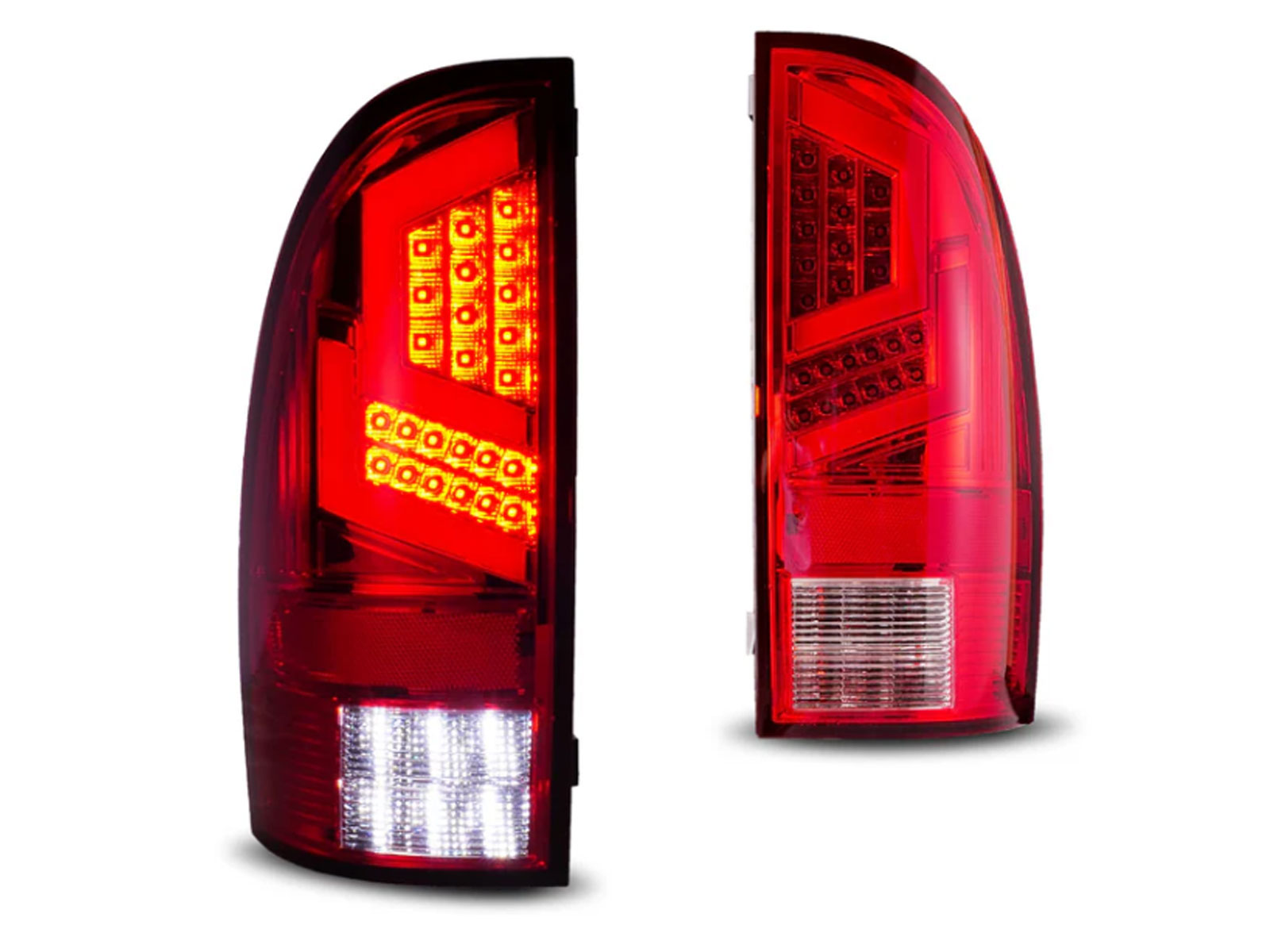 Winjet Sequential Red And Chrome LED Tail Lights CTWJ-0731-CR-SQ