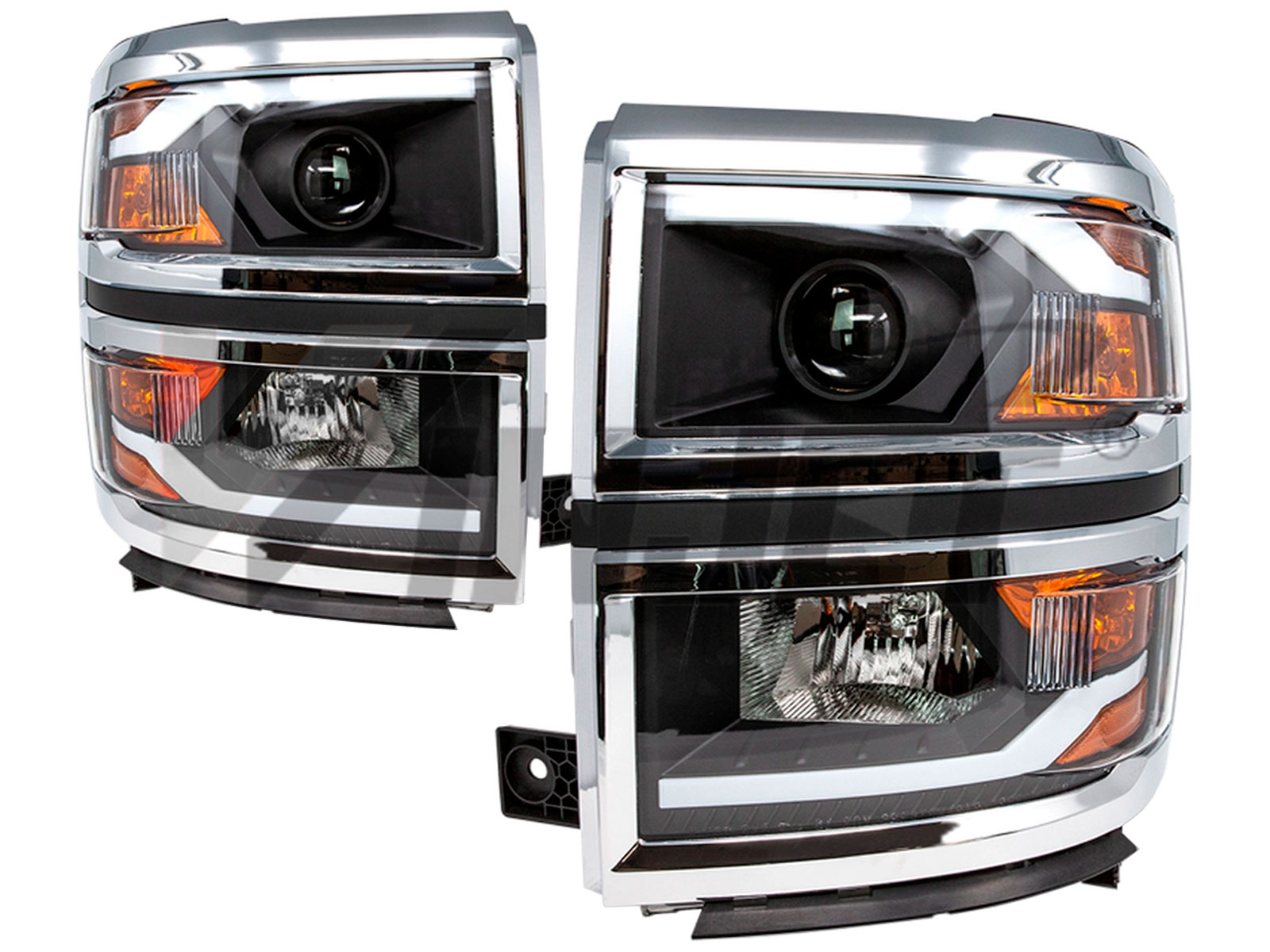 Fits 2014-2015 Chevy Silverado 1500 (WJT-CHRNG0382C-B-SQ)