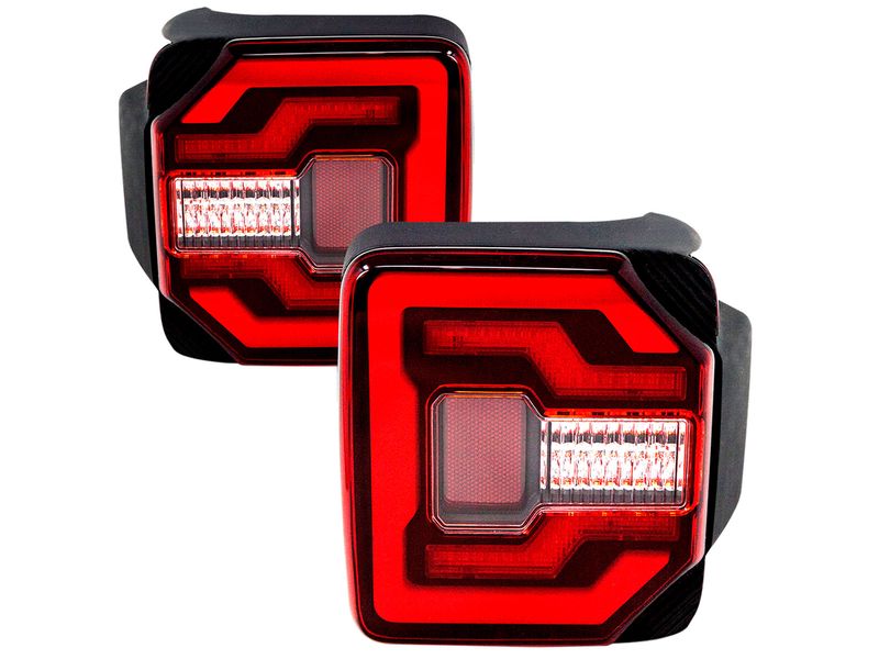 Winjet Renegade Sequential Red and Black LED Tail Lights | RealTruck