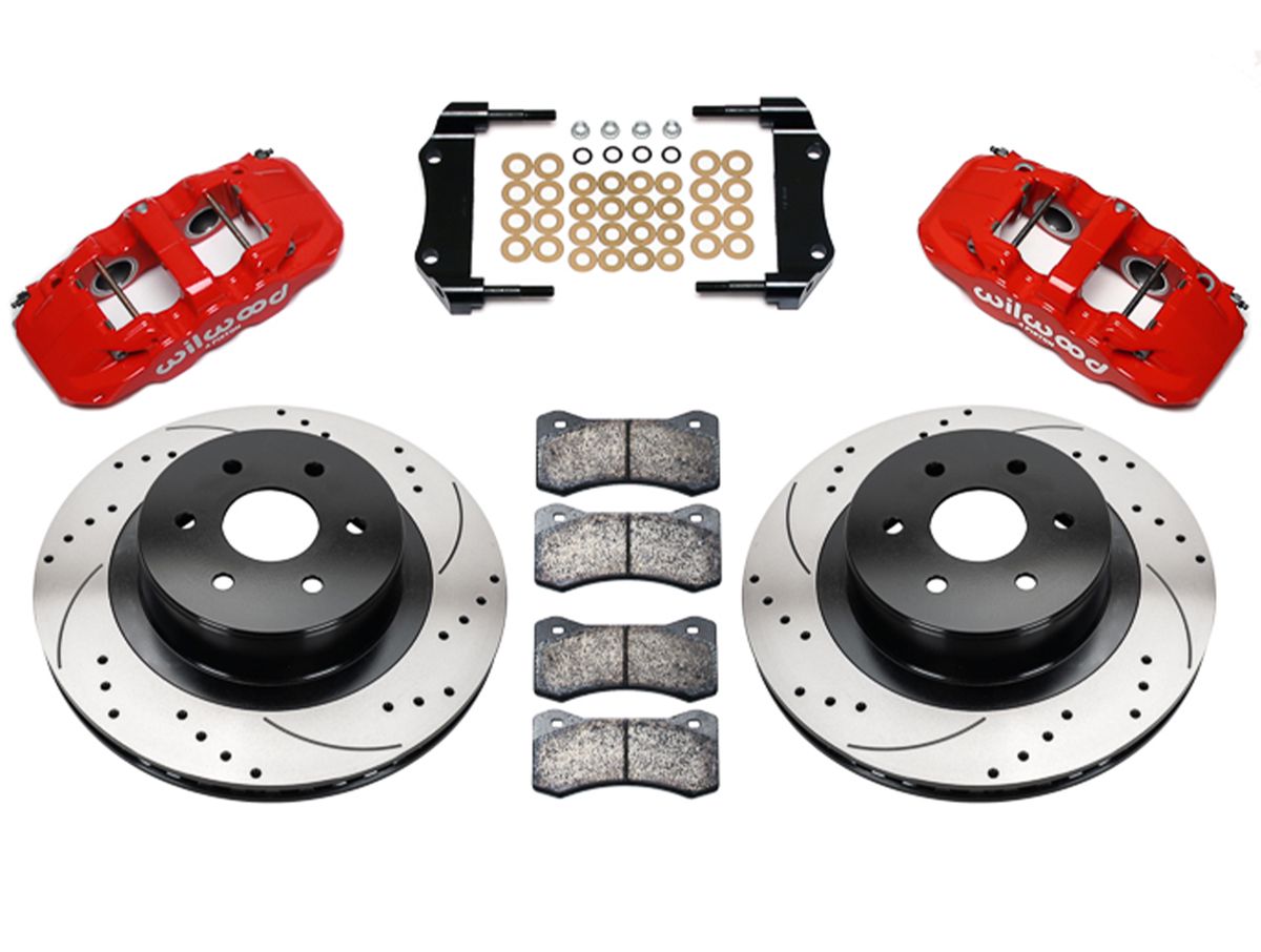 Wilwood AERO4 Rear Kit 14.25in Red 2006-10 Magnum/Challngr/Chrgr/300C main image 1