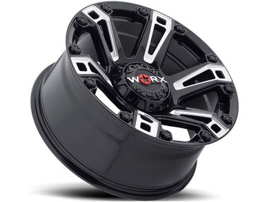 Worx Alloy Milled Gloss Black Beast Wheel WRX-803-7935BM+12