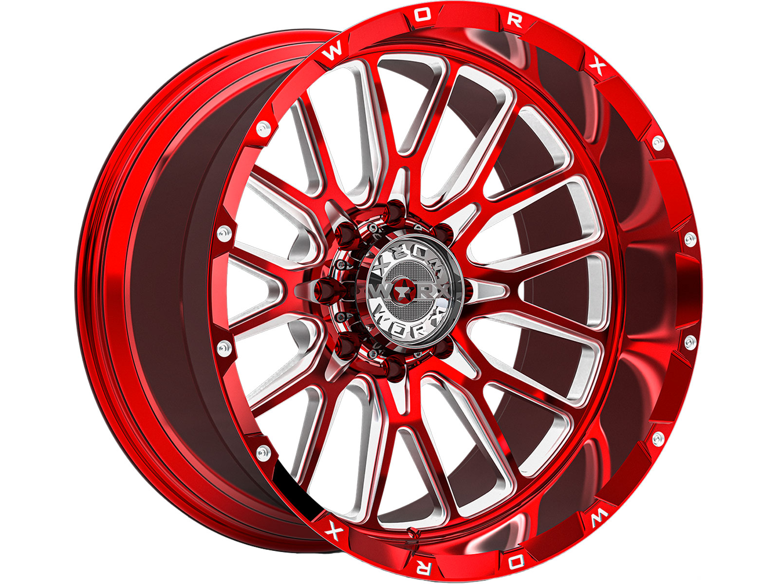 Worx Off-Road Forged Milled Red 818 Wheels | RealTruck