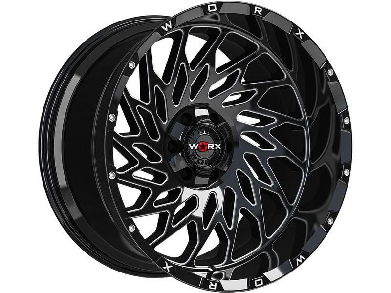 Worx Off-Road Milled Gloss Black 820 Wheels | RealTruck