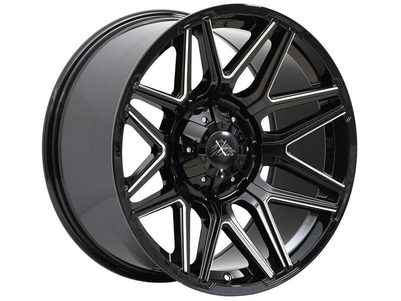 X Drive Milled Gloss Black Crank Wheels | RealTruck
