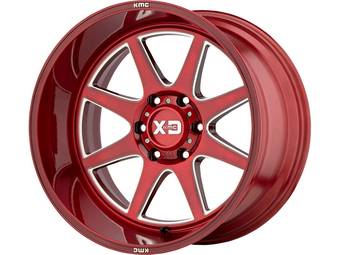 XD Brushed Red Pike Wheels