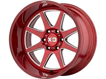 XD Brushed Red Pike Wheels