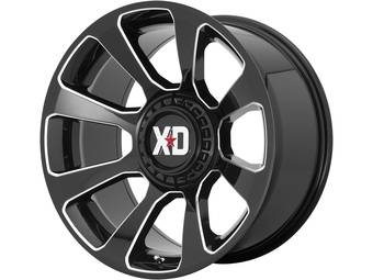 XD Series Milled Gloss Black XD854 Reactor Wheels