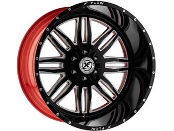 XF Flow Offroad Gloss Black & Red XFX-303 Wheel