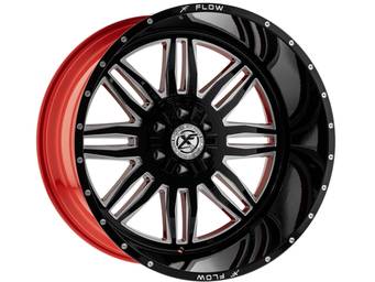 XF Flow Offroad Gloss Black & Red XFX-303 Wheel