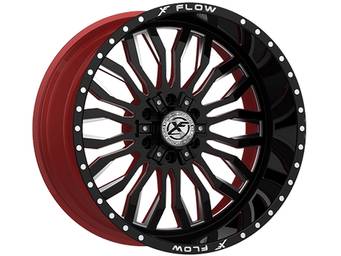 XF Flow Offroad Gloss Black & Red XFX-305 Wheel
