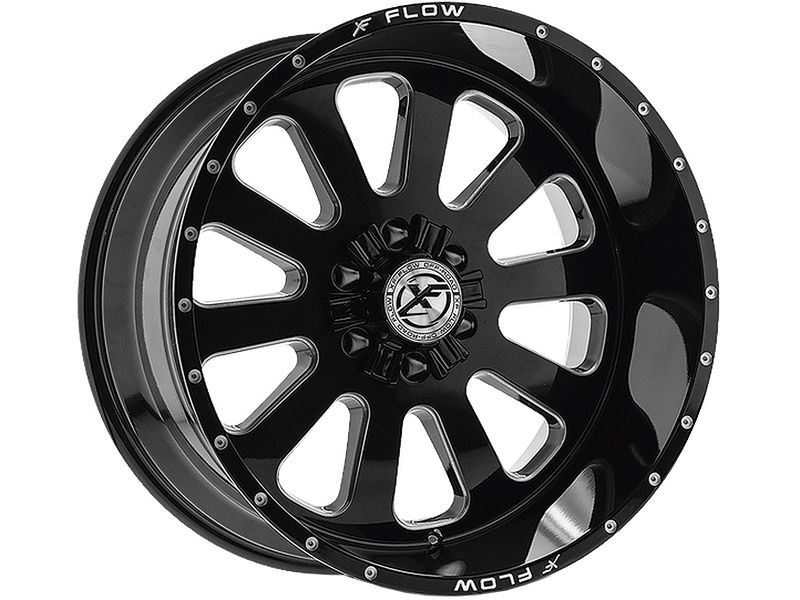 XF Flow Offroad Milled Gloss Black XFX-302 Wheel XFX 