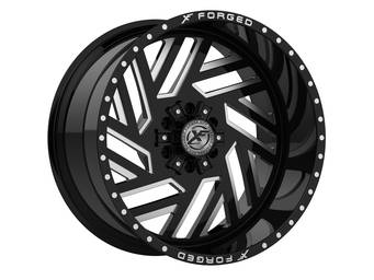 XF Offroad Forged Milled Gloss Black XFX 304 Wheels 01
