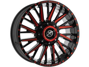 XF Offroad Gloss Black & Red XF-226 Wheel