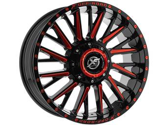 XF Offroad Gloss Black & Red XF-226 Wheel