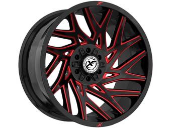 XF Offroad Gloss Black & Red XF-229 Wheels