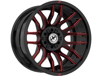XF Offroad Gloss Black & Red XF-232 Wheels
