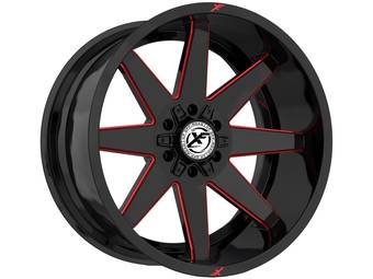 XF Offroad Gloss Black & Red XF-236 Wheels