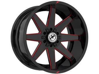 XF Offroad Gloss Black & Red XF-236 Wheels