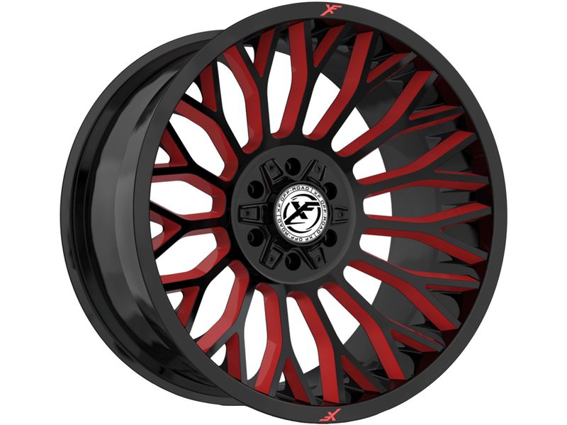 XF Offroad Gloss Black & Red XF-237 Wheel XFO-XF-237241481651180-76GBRW |  RealTruck