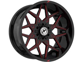 XF Offroad Gloss Black & Red XF-238 Wheels