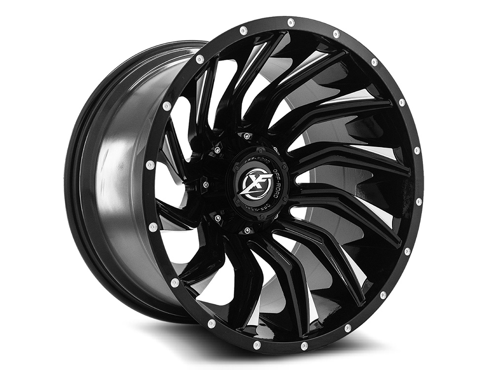 XF Offroad Milled Gloss Black XF-224 Wheels | RealTruck