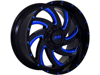 XM Offroad Black & Blue XM-324 Wheels