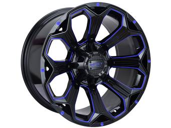 Impact Off-Road Gloss Black & Blue 817 Wheels
