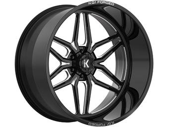 KG1 Forged Milled Gloss Black Aristo Wheel
